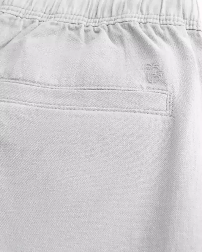 Pantaloni lenți cu tragere din amestec de in Pantaloni lenți cu tragere din amestec de in