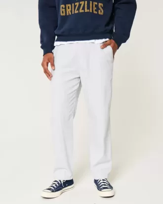 Pantaloni lenți cu tragere din amestec de in Pantaloni lenți cu tragere din amestec de in