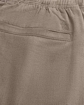 Pantaloni lenți cu tragere din amestec de in