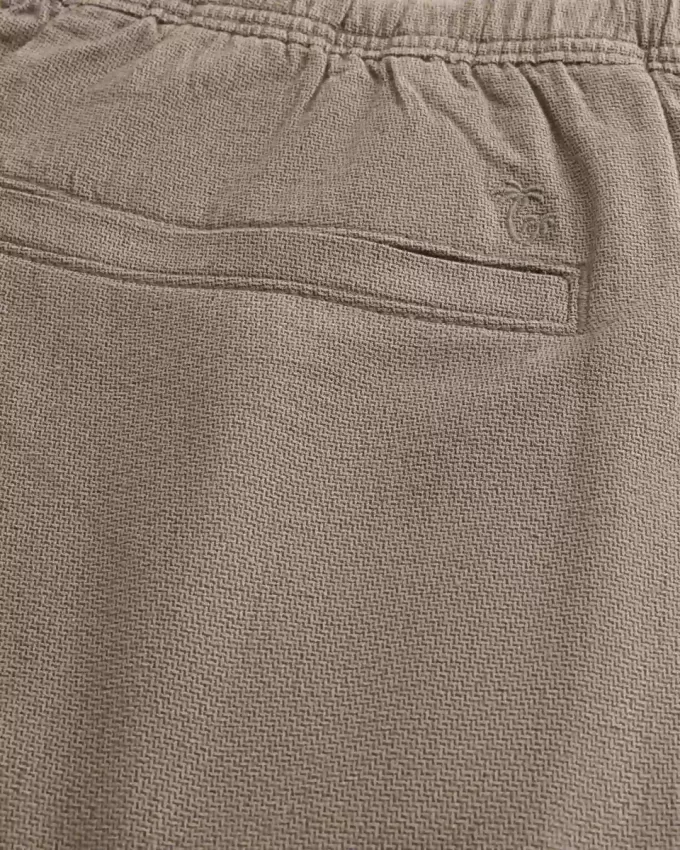 Pantaloni lenți cu tragere din amestec de in Pantaloni lenți cu tragere din amestec de in