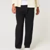 Pantaloni lenți cu tragere din amestec de in