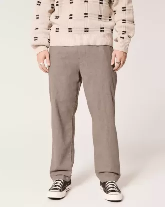 Pantaloni lenți cu tragere din amestec de in