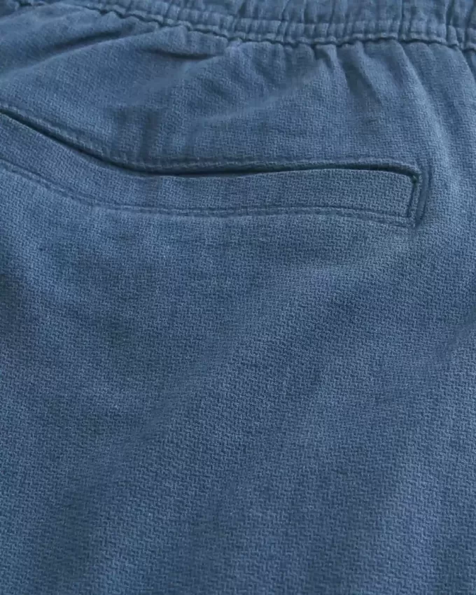 Pantaloni lenți cu tragere din amestec de in