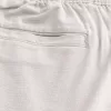 Pantaloni lenți cu tragere din amestec de in