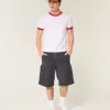 Pantaloni scurți cargo largi la genunchi