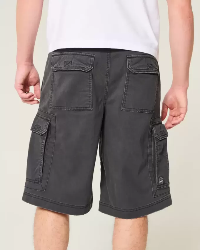 Pantaloni scurți cargo largi la genunchi