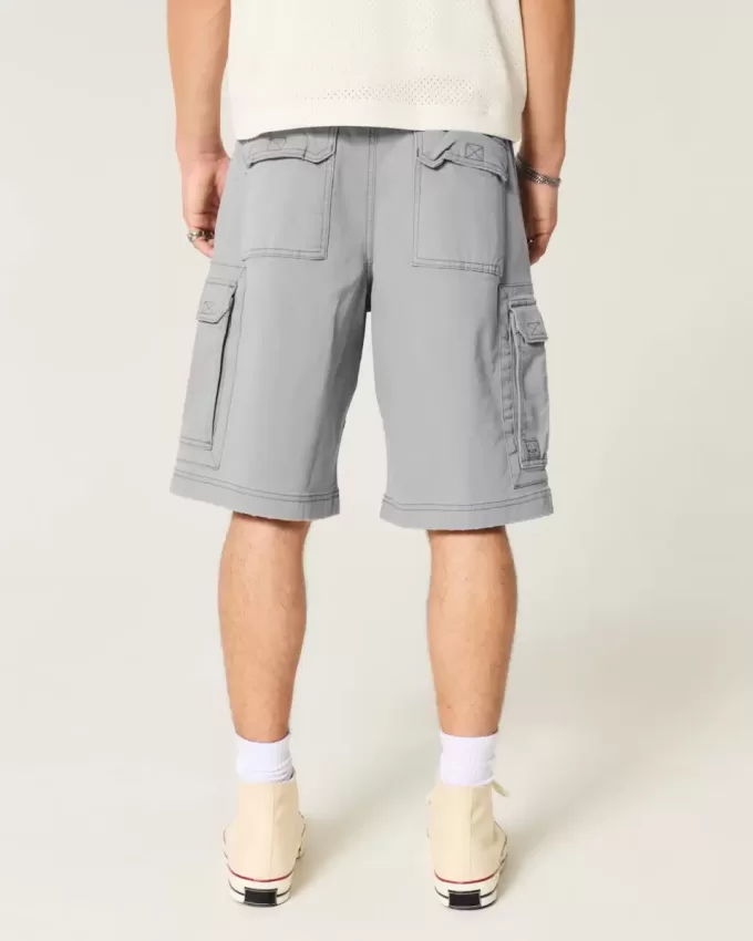 Pantaloni scurți cargo largi la genunchi