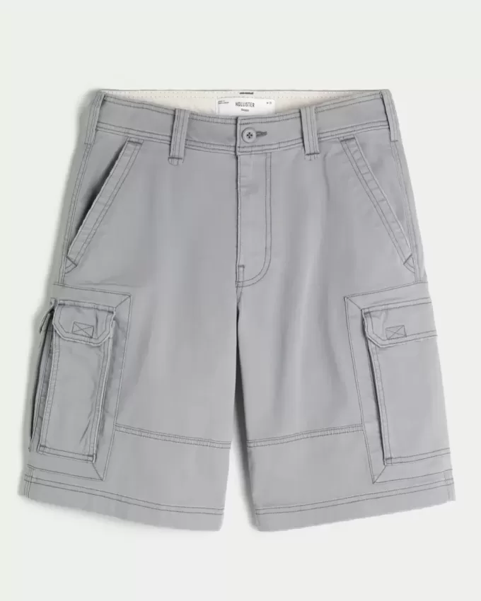 Pantaloni scurți cargo largi la genunchi