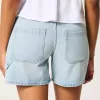 Pantaloni scurți Carpenter din denim, cu talie joasă, spălate ușoare, 5″ Pantaloni scurți Carpenter din denim, cu talie joasă, spălate ușoare, 5″