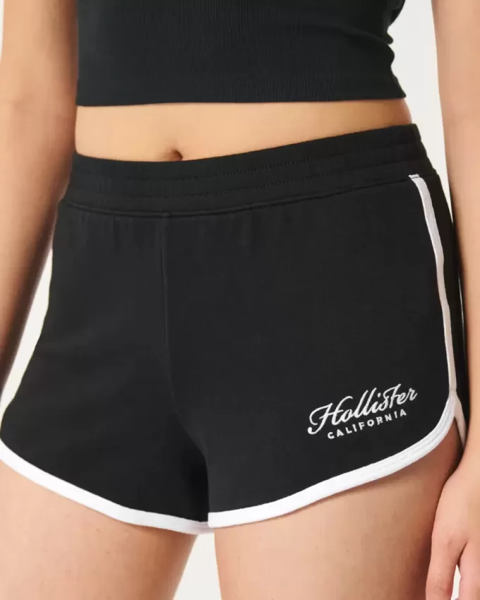 Pantaloni scurți cu logo cu talie mare Pantaloni scurți cu logo cu talie mare