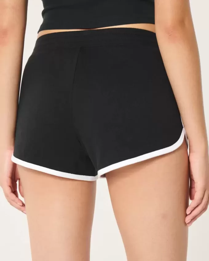 Pantaloni scurți cu logo cu talie mare Pantaloni scurți cu logo cu talie mare