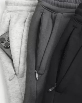 Pantaloni scurți cu logo Hollister Feel Good Fleece la mijlocul coapsei, pachet de 3
