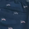 Pantaloni scurți cu model din amestec de in deasupra genunchiului Pantaloni scurți cu model din amestec de in deasupra genunchiului