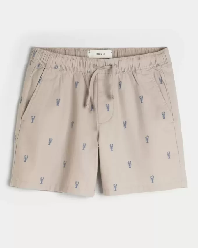Pantaloni scurți cu model homar la jumătatea coapsei Pantaloni scurți cu model homar la jumătatea coapsei