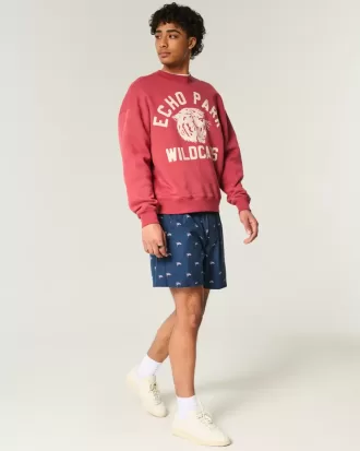 Pantaloni scurți cu model steag american la jumătatea coapsei