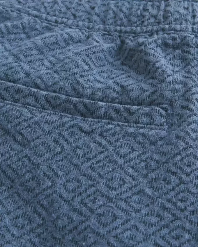 Pantaloni scurți cu tragere din amestec de in