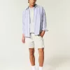 Pantaloni scurți cu tragere din twill la jumătatea coapsei Pantaloni scurți cu tragere din twill la jumătatea coapsei