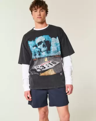 Pantaloni scurți cu tragere din twill la jumătatea coapsei