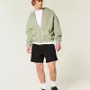 Pantaloni scurți cu tragere din twill la jumătatea coapsei Pantaloni scurți cu tragere din twill la jumătatea coapsei