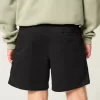 Pantaloni scurți cu tragere din twill la jumătatea coapsei Pantaloni scurți cu tragere din twill la jumătatea coapsei