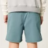 Pantaloni scurți cu tragere din twill la jumătatea coapsei Pantaloni scurți cu tragere din twill la jumătatea coapsei