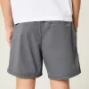 Pantaloni scurți cu tragere din twill la jumătatea coapsei Pantaloni scurți cu tragere din twill la jumătatea coapsei