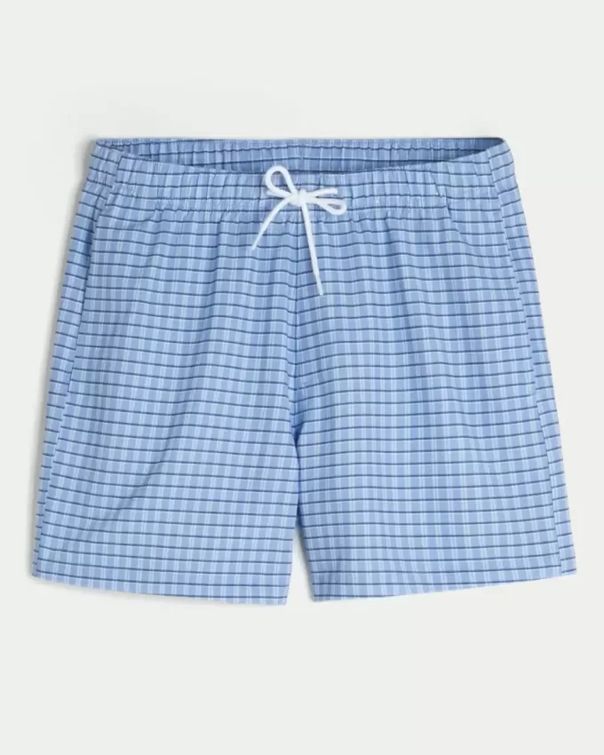 Pantaloni scurți de baie Seersucker Volley la mijlocul coapsei Pantaloni scurți de baie Seersucker Volley la mijlocul coapsei