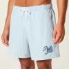 Pantaloni scurți de baie Seersucker Volley la mijlocul coapsei Pantaloni scurți de baie Seersucker Volley la mijlocul coapsei