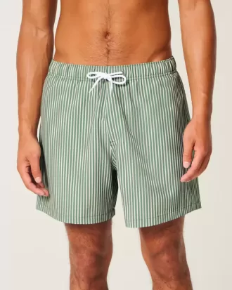 Pantaloni scurți de baie Seersucker Volley la mijlocul coapsei