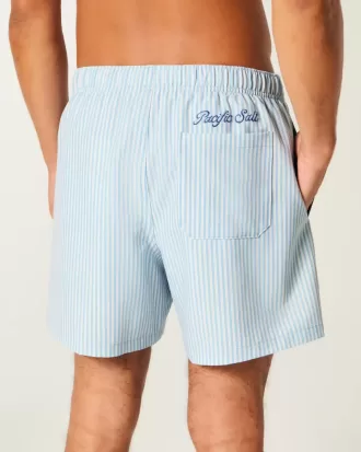Pantaloni scurți de baie Seersucker Volley la mijlocul coapsei