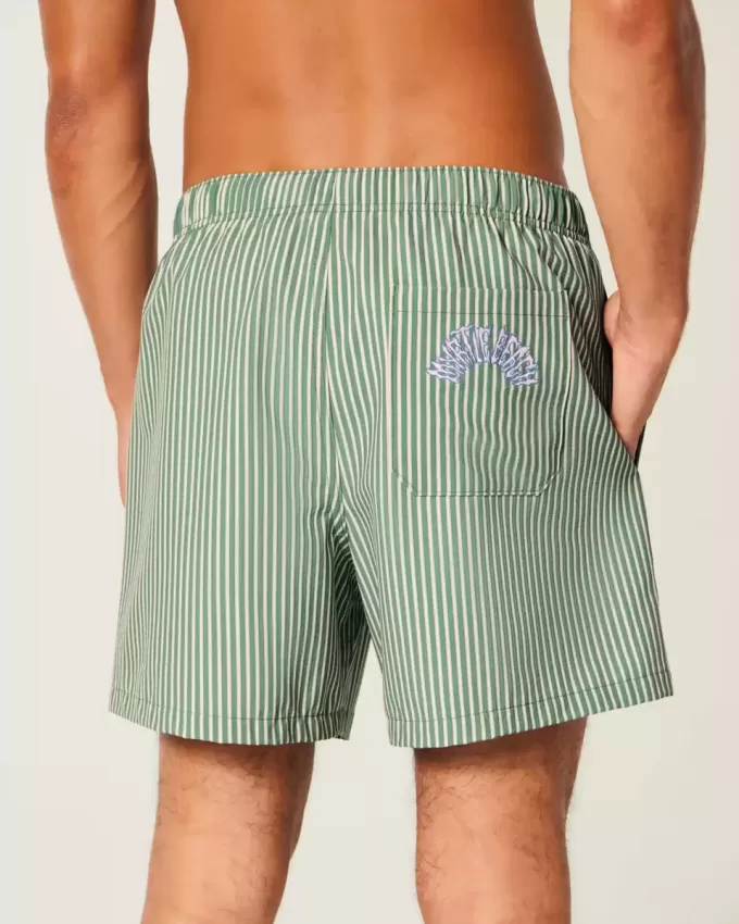 Pantaloni scurți de baie Seersucker Volley la mijlocul coapsei Pantaloni scurți de baie Seersucker Volley la mijlocul coapsei