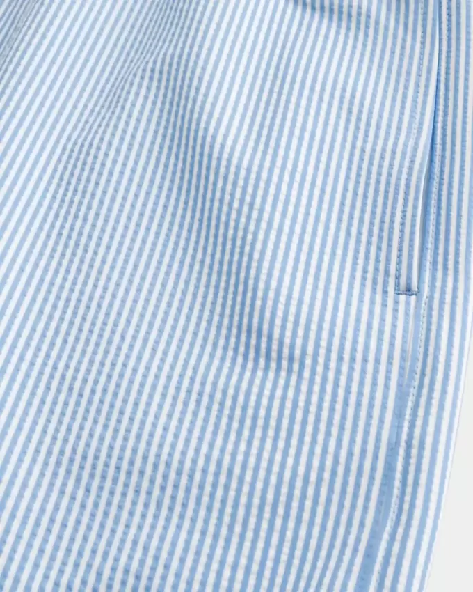 Pantaloni scurți de baie Seersucker Volley la mijlocul coapsei Pantaloni scurți de baie Seersucker Volley la mijlocul coapsei