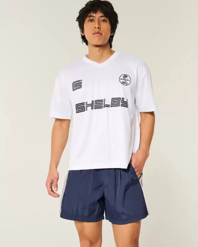 Pantaloni scurți de fotbal largi la jumătatea coapsei Pantaloni scurți de fotbal largi la jumătatea coapsei