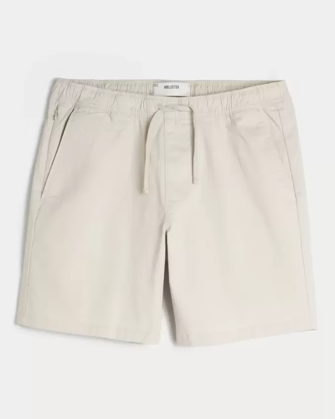 Pantaloni scurți de sarg cu tragere deasupra genunchiului
