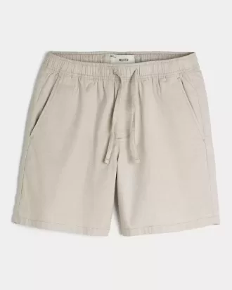 Pantaloni scurți din amestec de in deasupra genunchiului