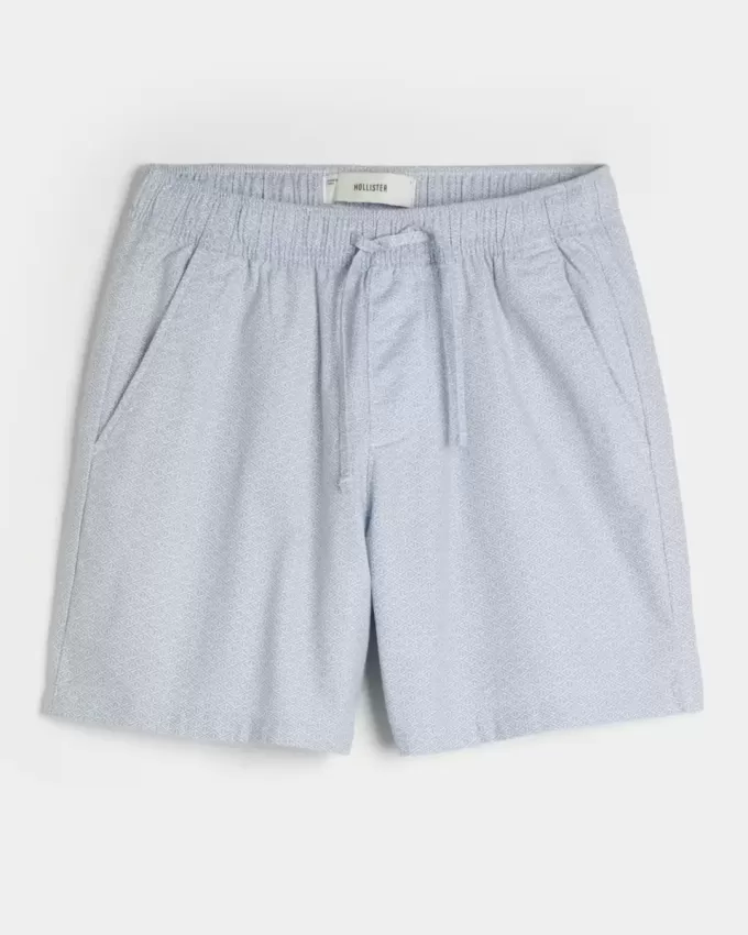 Pantaloni scurți din amestec de in deasupra genunchiului Pantaloni scurți din amestec de in deasupra genunchiului