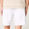 Pantaloni scurți din amestec de in deasupra genunchiului Pantaloni scurți din amestec de in deasupra genunchiului