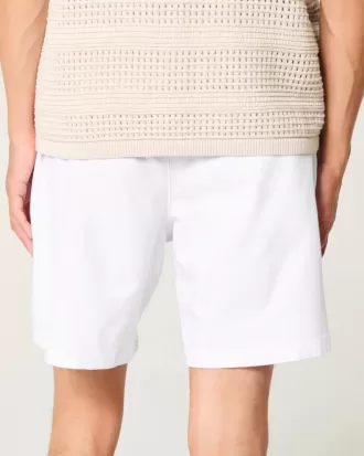 Pantaloni scurți din amestec de in deasupra genunchiului