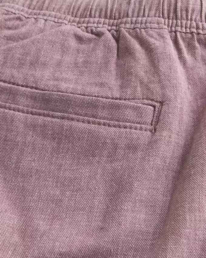 Pantaloni scurți din amestec de in deasupra genunchiului Pantaloni scurți din amestec de in deasupra genunchiului