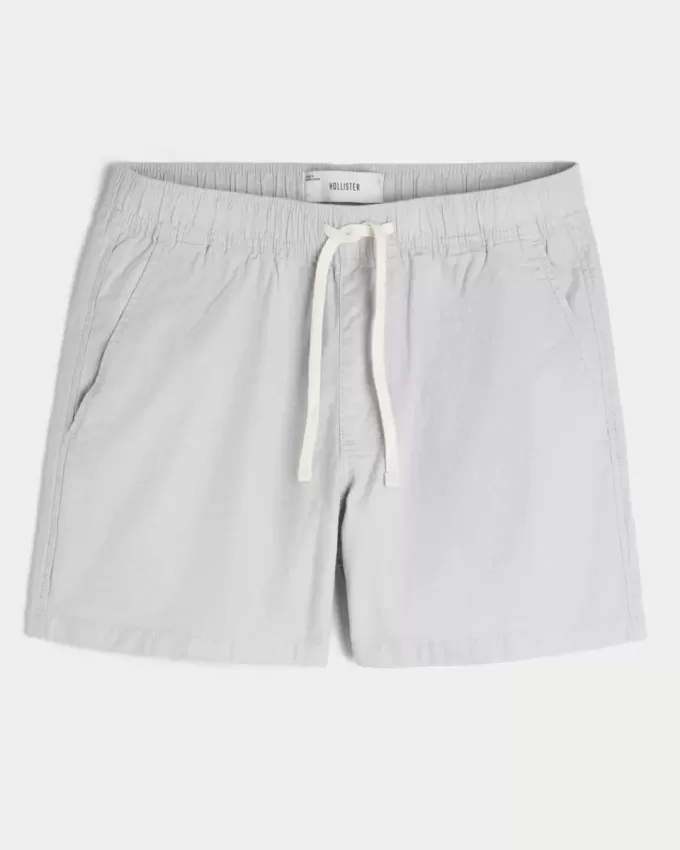 Pantaloni scurți din amestec de in la jumătatea coapsei