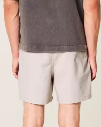 Pantaloni scurți din amestec de in la jumătatea coapsei