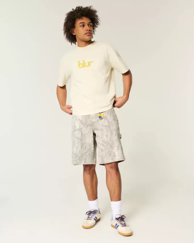 Pantaloni scurți din blugi Camo Baggy Pantaloni scurți din blugi Camo Baggy