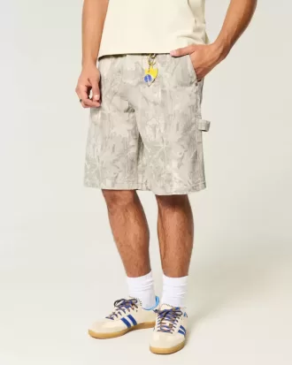 Pantaloni scurți din blugi Camo Baggy