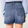 Pantaloni scurți din denim relaxați, cu talie înaltă, medii întunecate, 5″ Pantaloni scurți din denim relaxați, cu talie înaltă, medii întunecate, 5″