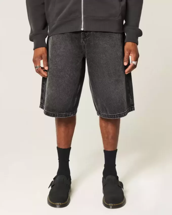 Pantaloni scurți din denim Star Graphic Super Baggy Pantaloni scurți din denim Star Graphic Super Baggy