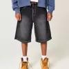 Pantaloni scurți din denim super largi Pantaloni scurți din denim super largi