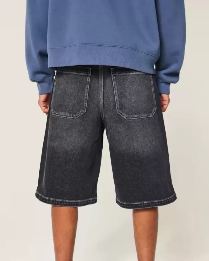 Pantaloni scurți din denim super largi Pantaloni scurți din denim super largi