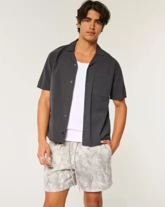 Pantaloni scurți din lână camuflat la jumătatea coapsei