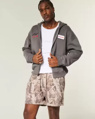 Pantaloni scurți din lână camuflat la jumătatea coapsei