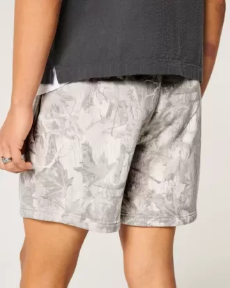 Pantaloni scurți din lână camuflat la jumătatea coapsei